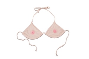Tata bikini top for light skin and pink nipples.