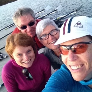 Kim with some of her Masters Rowing friends.