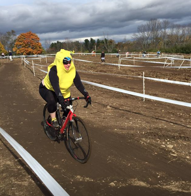 Me as banana, in a costume cyclocross race a couple of years ago.